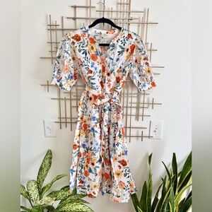 New Aline St. John's Bay Floral Print Midi Dress